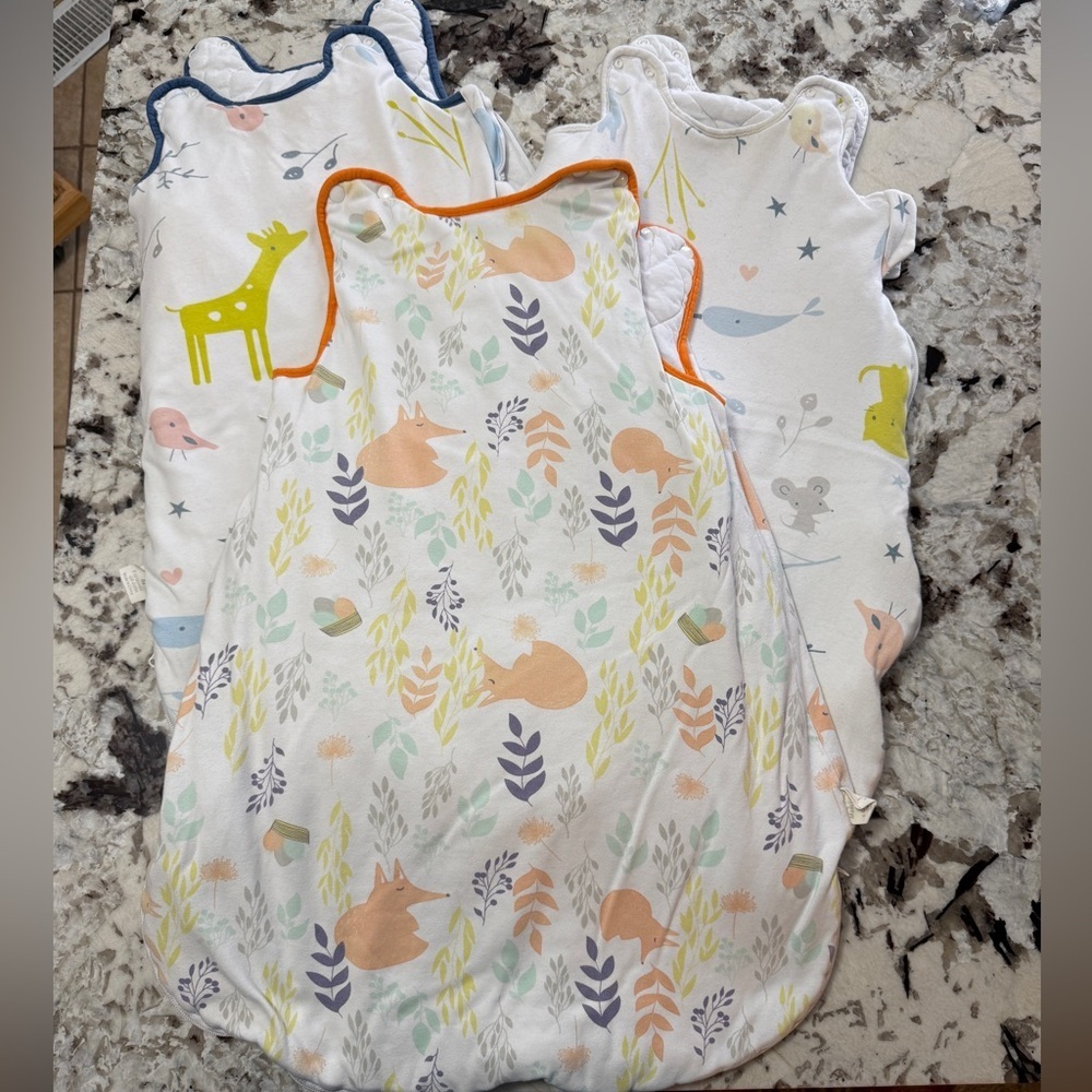 Animal Print sleep sacks- Mosebears Size M bundle of 3